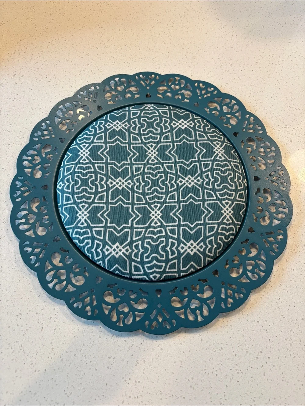 Vintage Round Fabric Pin Board